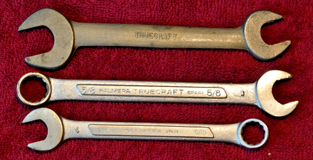 VTG Truecraft Wrenches 3 Piece Assorted Sizes & Types USA Made Please Read