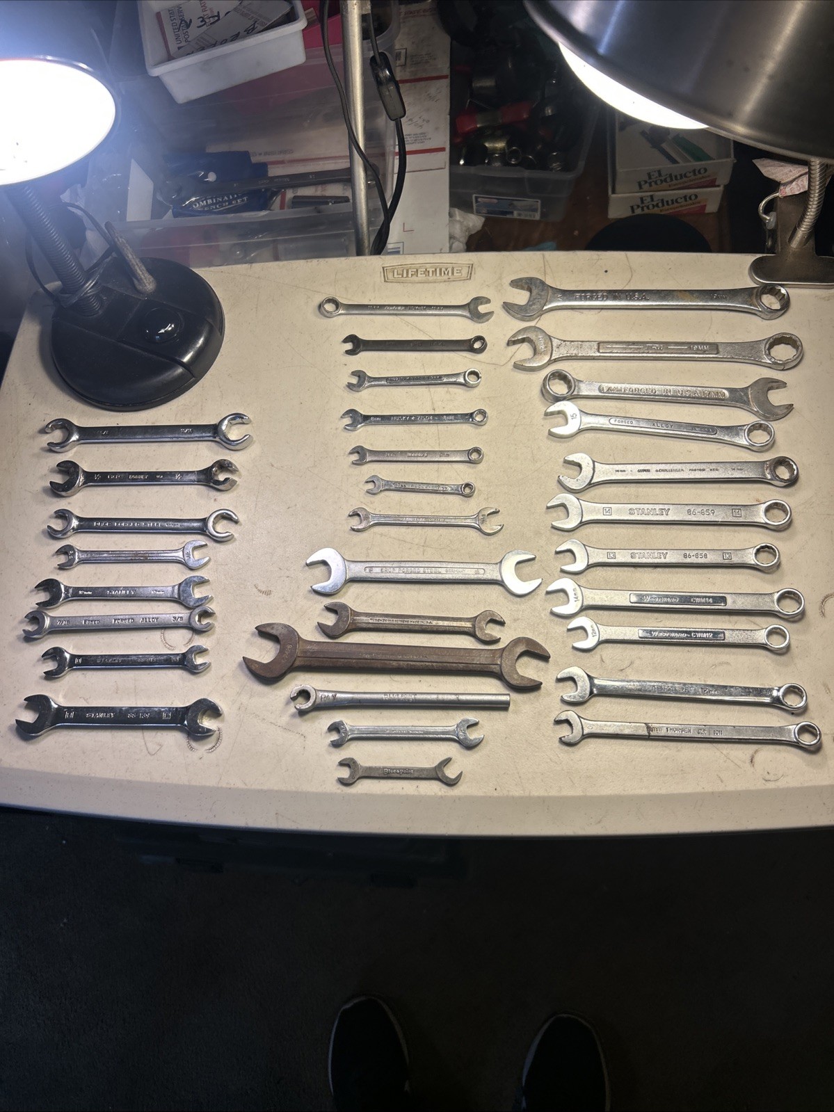Assorted Lot Of 32 Wrenches METRIC & SAE Combination , Double Open , Flare Nut