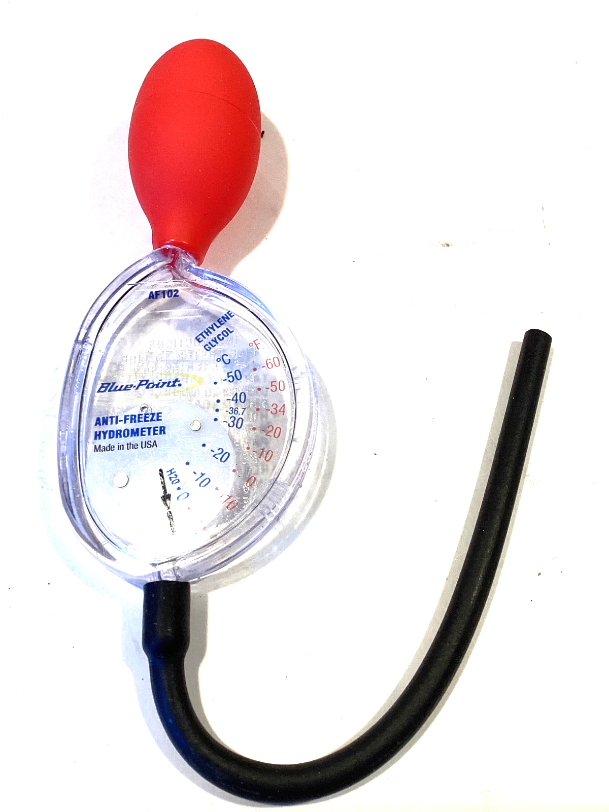 BLUE POINT By SNAP ON NEW AntiFreeze Hydrometer With Storage Pouch EZ Read AF102