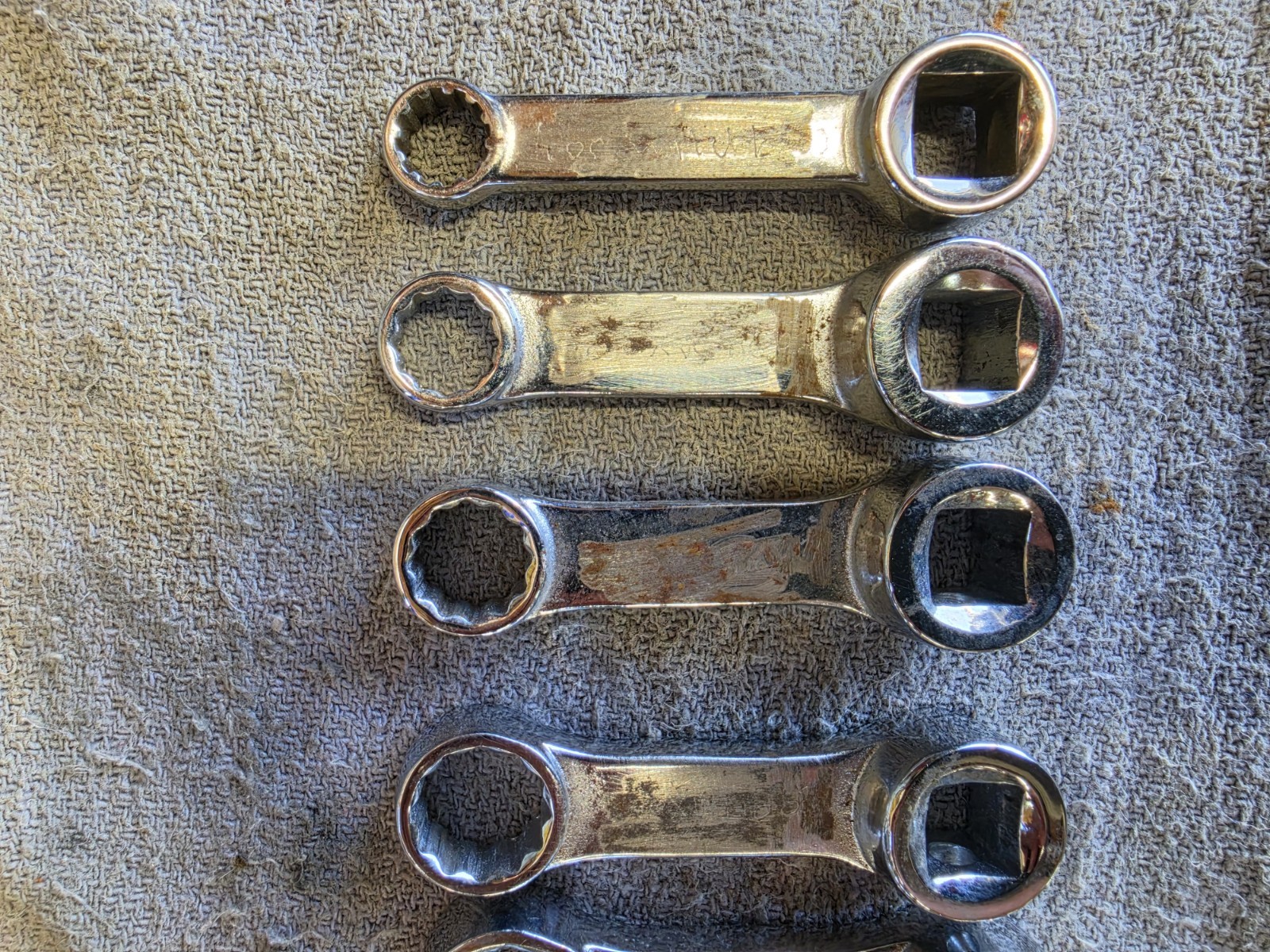 10pc Proto & Snap-on 3/8″ Dr. Torque Adapter Wrench Set SAE 5/16″ – 7/8″ USA