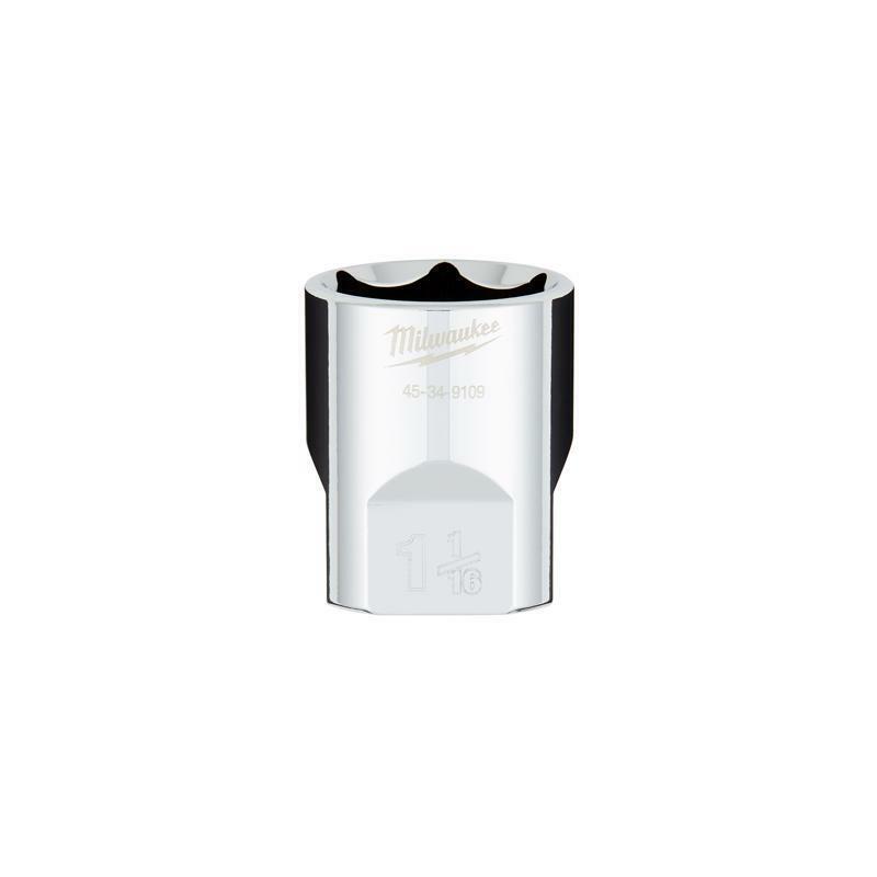 Milwaukee 1-1/16 in. X 1/2 in. drive SAE 6 Point Standard Socket