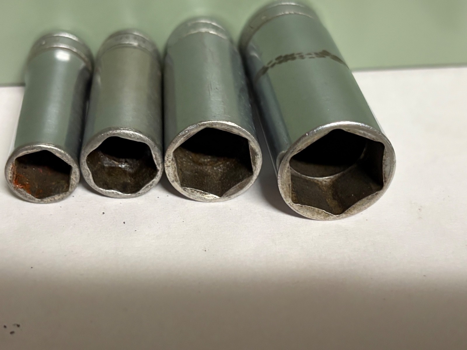 Snap-on 3/8″ Drive SAE 4 Pc Deep Socket Set 6 Point 7/16″-3/4 SFS