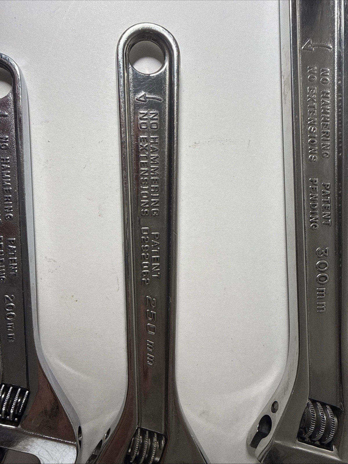 Snap-on Tools Old School USA MADE 4 Pc Adjustable Wrench Set 6″, 8″, 10″, 12″