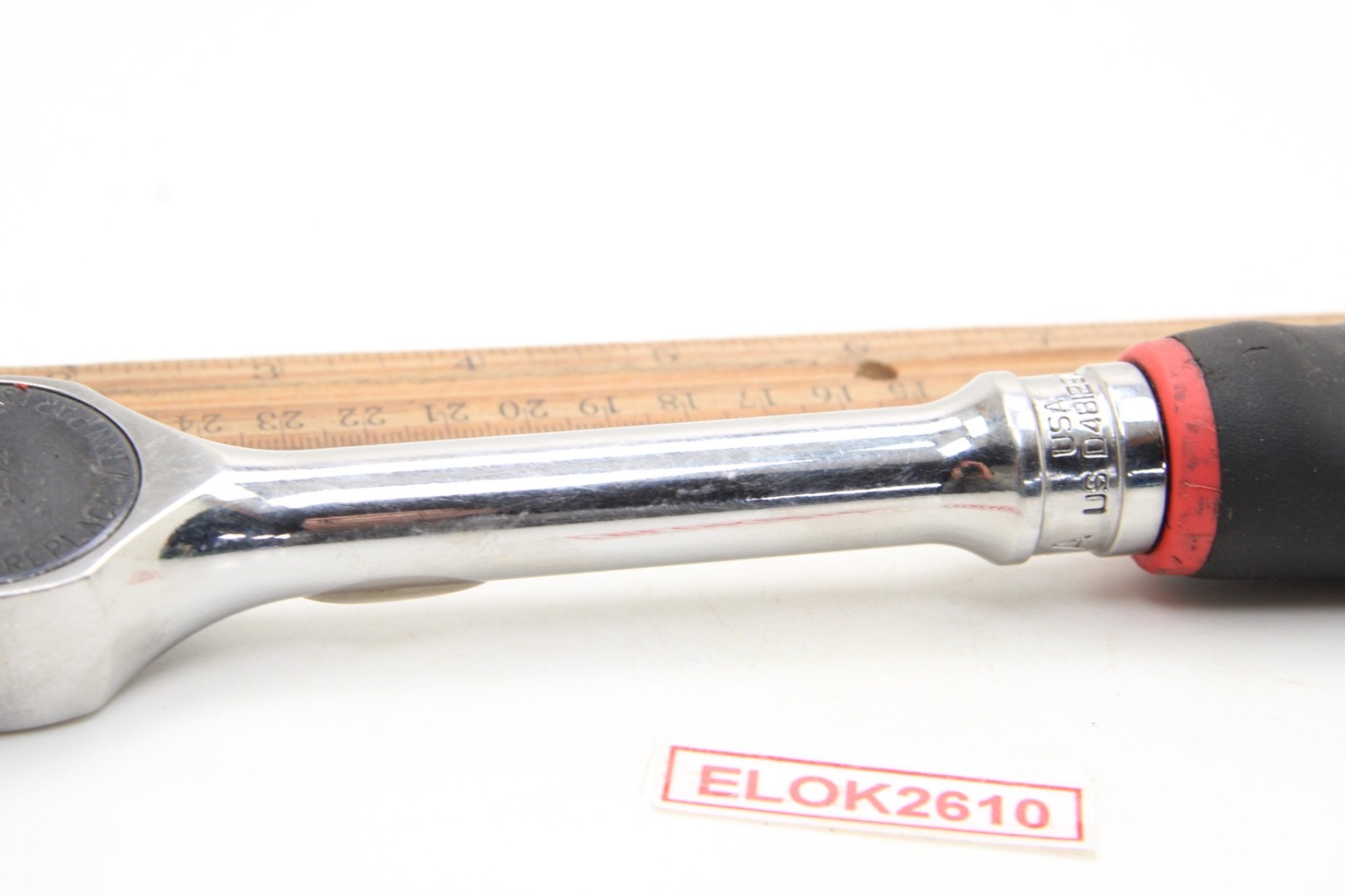 Snap-on SH80A 1/2” Drive 12″ Black/Orange Soft Grip Handle 80 Tooth Ratchet USA