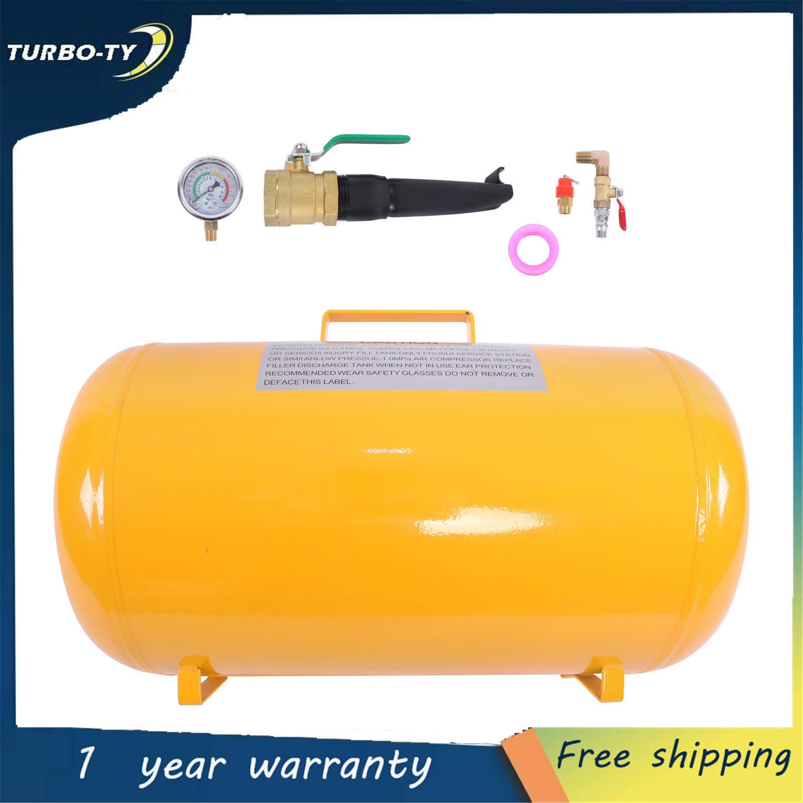 Yellow 10 Gallon Air Tire Bead Seater 145PSI Blaster Tool Seating Inflator
