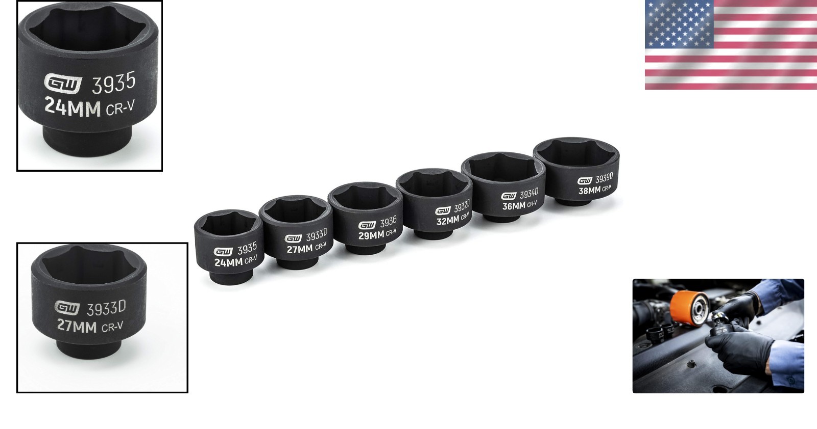 Compact 6-Pc Hex Socket Set Made of High Carbon Steel – Tool for Every DIYer