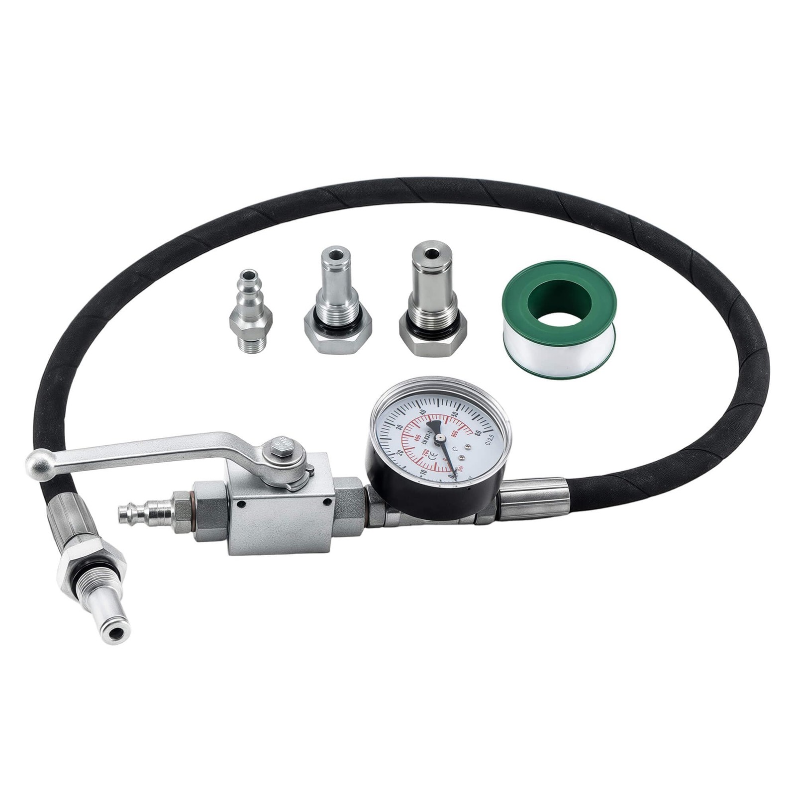 NAYAMOL High Pressure Oil System IPR Air Test Tool Kit Fitting & Gauge Air Meter
