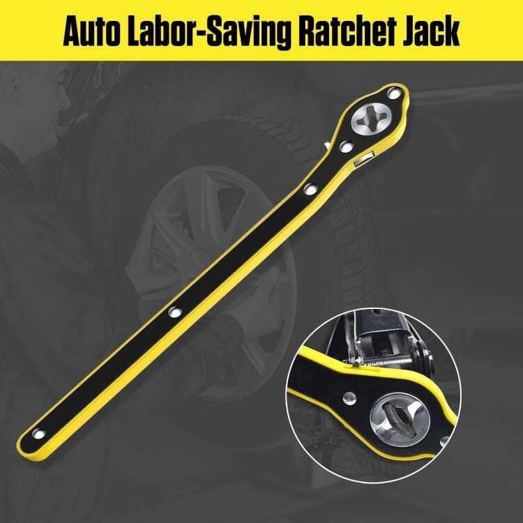 Auto Labor-Saving Jack Ratchet Wrench with Long Handle for Scissor Jack, Lug …