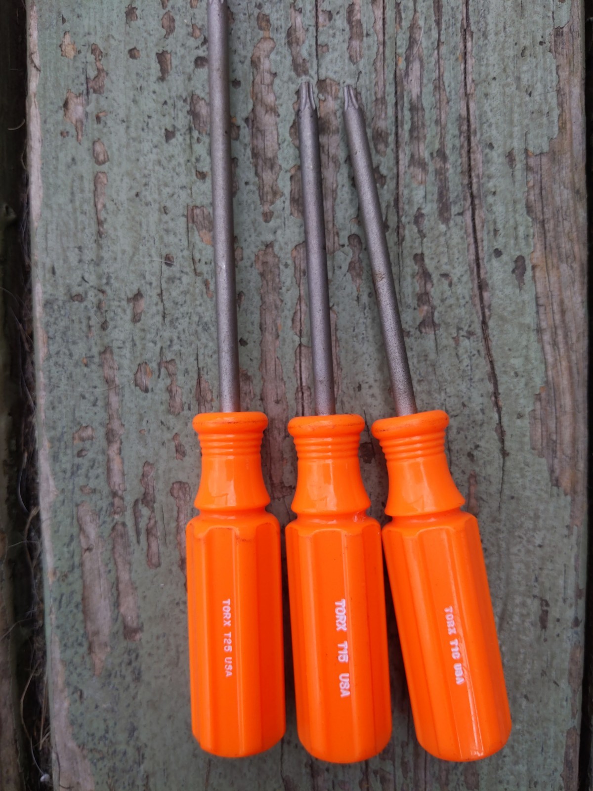 Vintage Craftsman T10 T15 T25 Torx Screwdriver 41555 High Vis Orange USA