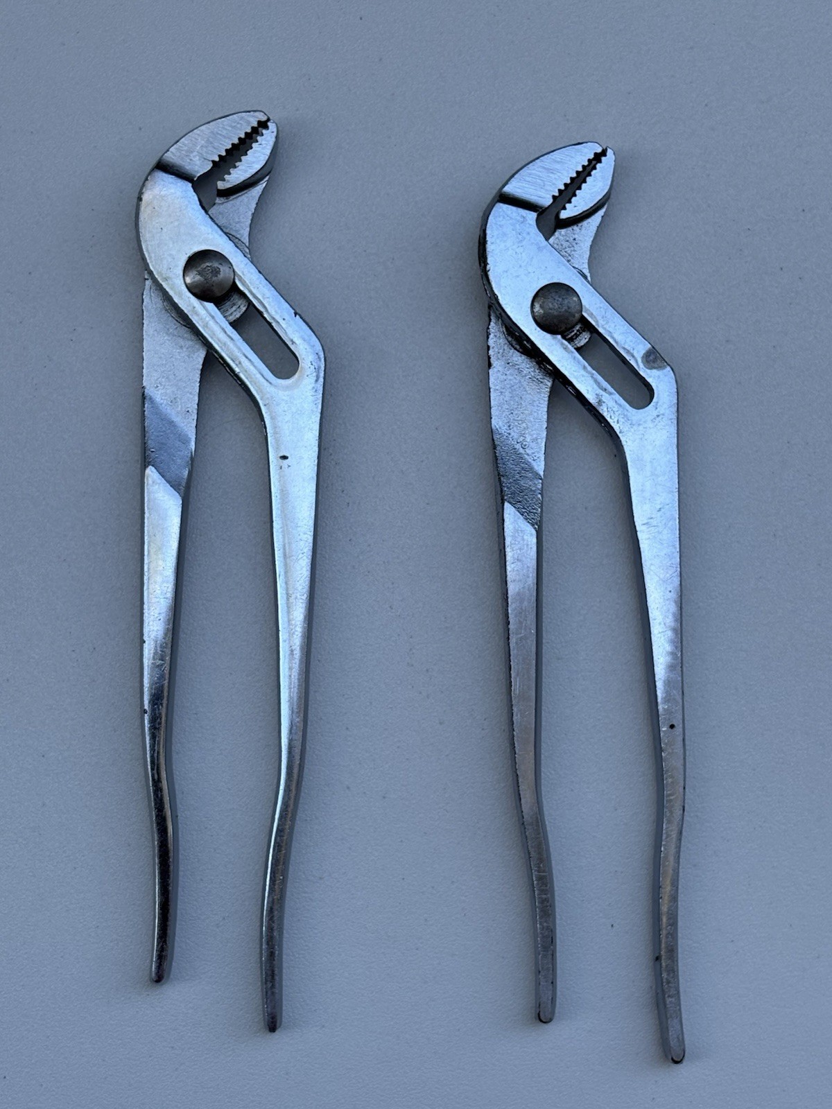 Lot of 2 Proto 243 10″ Adjustable Slip Joint Pliers Made in USA