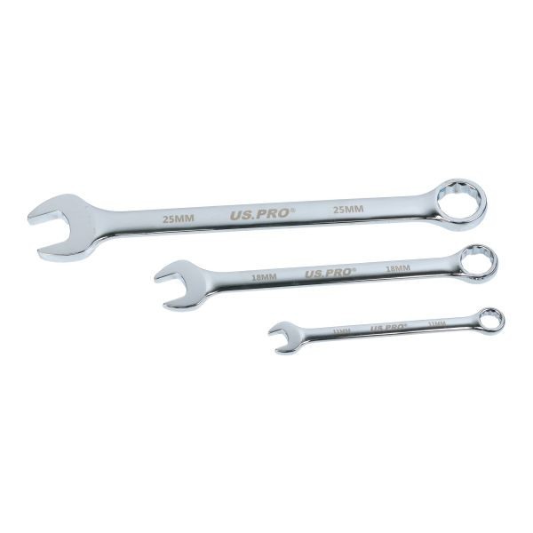 25pc METRIC COMBINATION SPANNER SET by US PRO TOOLS 6mm/32mm In EVA Foam Tray