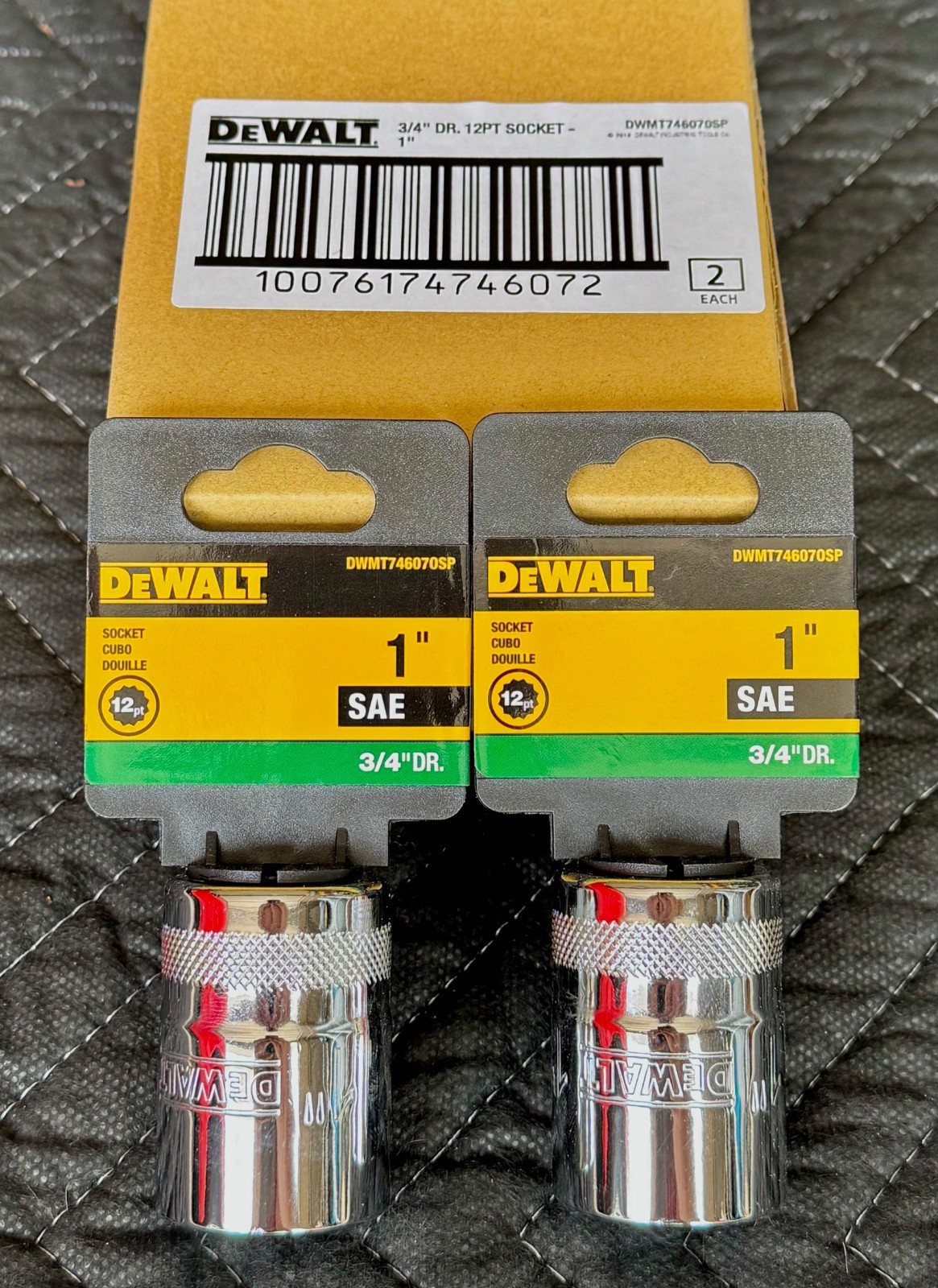 DeWalt 3/4″ Drive 1″ Socket SAE (2 count) 12 pt. NEW
