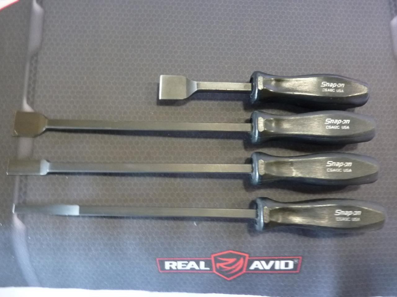 Snap-on Tools USA Classic Black Handled Rigid Carbon/Gasket Scraper 4 Pcs. Set