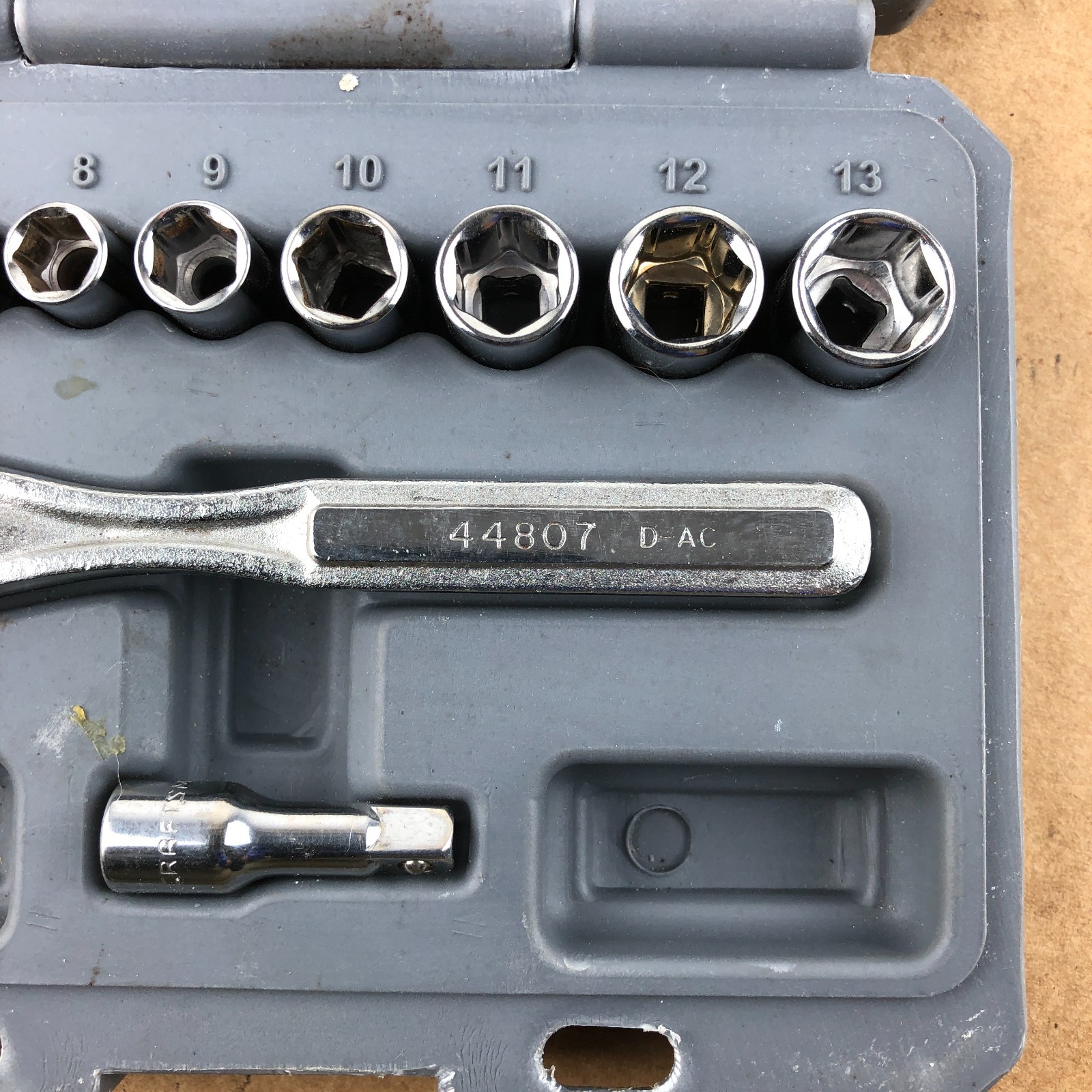 Vintage Craftsman 1/4-IN. Drive 11-Pc. Metric Socket Set 34861 USA 5-13mm 6 Pt.