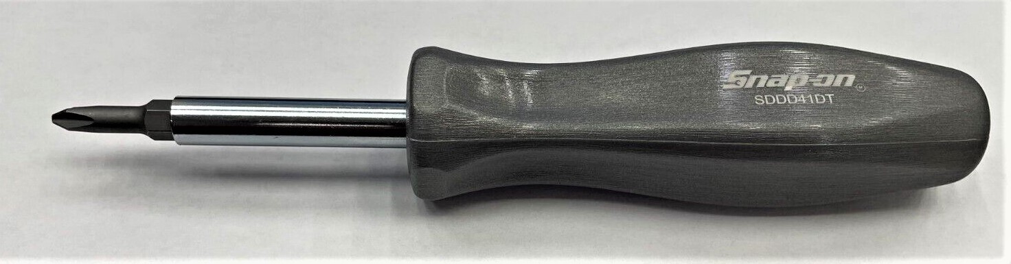 *NEW* Snap-on Reversible Screwdriver SDDD41DT *4 BITS* DARK TITANIUM HARD HANDLE