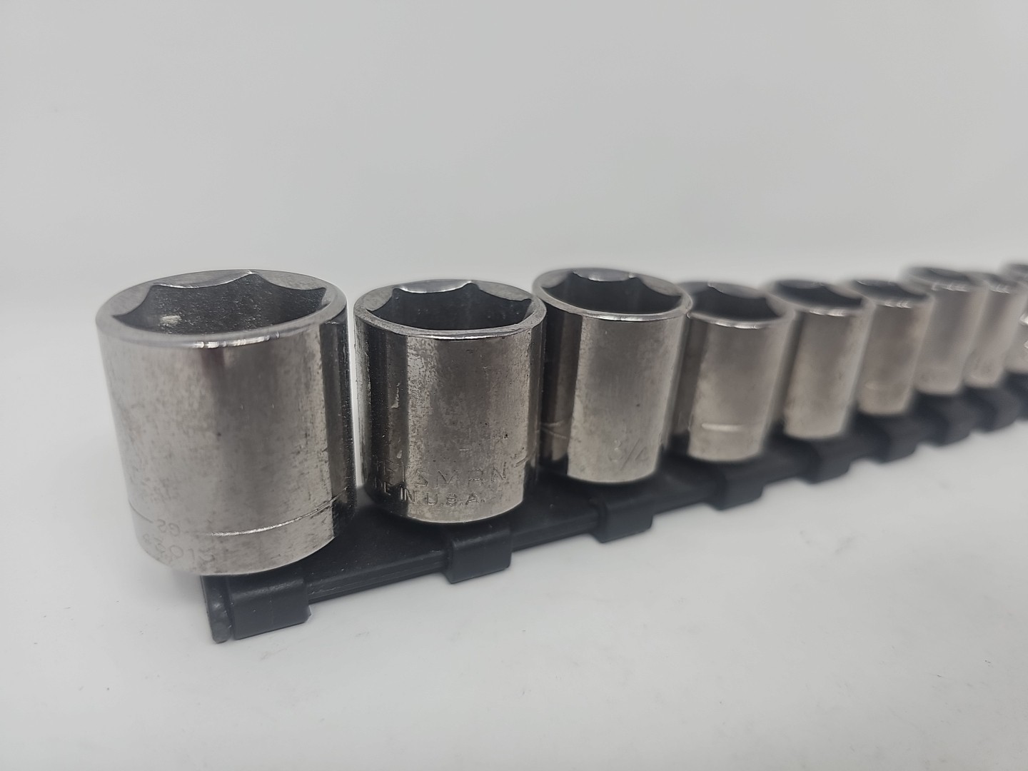 Craftsman 10PC Sae Socket Set 3/8” Drive 6 Point Made in USA G2 5/16” – 7/8″
