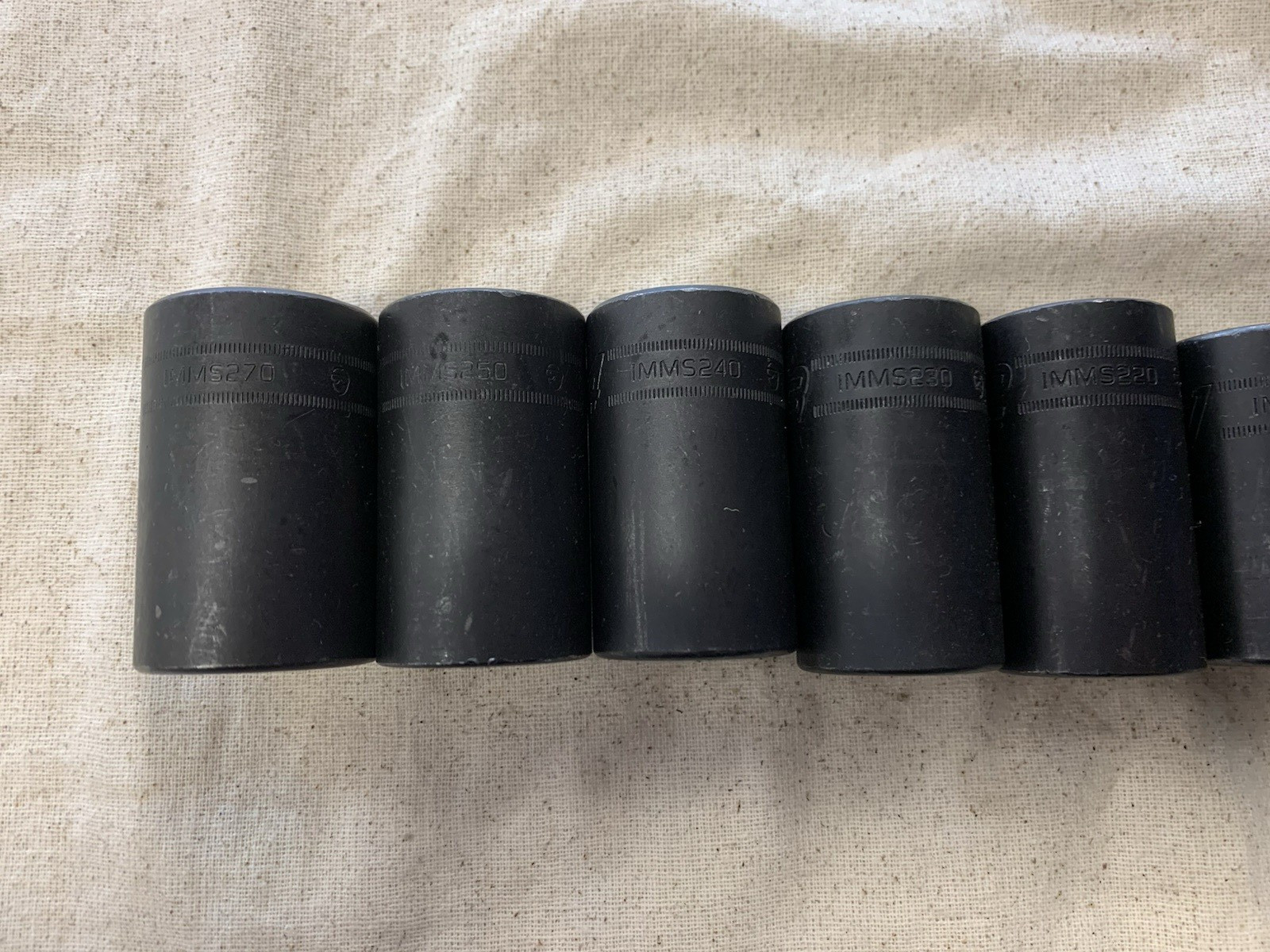 Snap-on 312IMMS 11pc 1/2” Drive 6pt Metric Semi-Deep Impact Socket Set 15-27mm