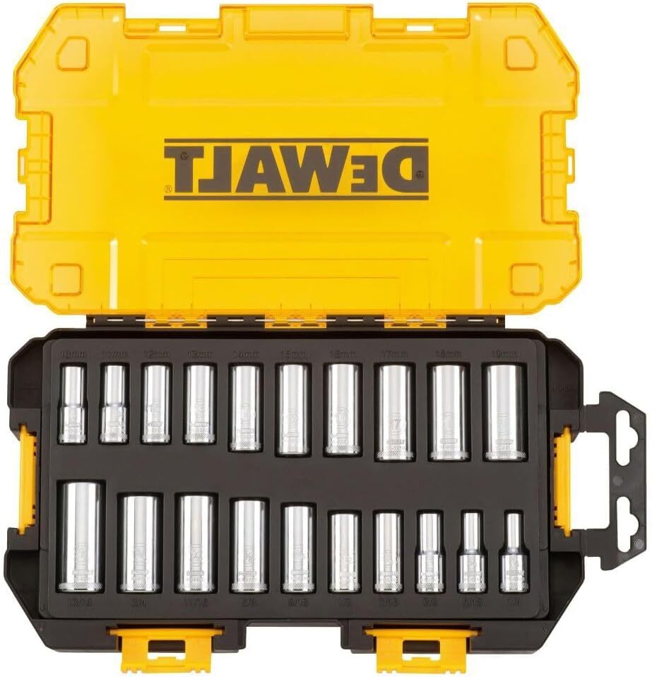 DWMT73812 Tool Kit 3/8» Drive Deep Socket Set, 20 Piece