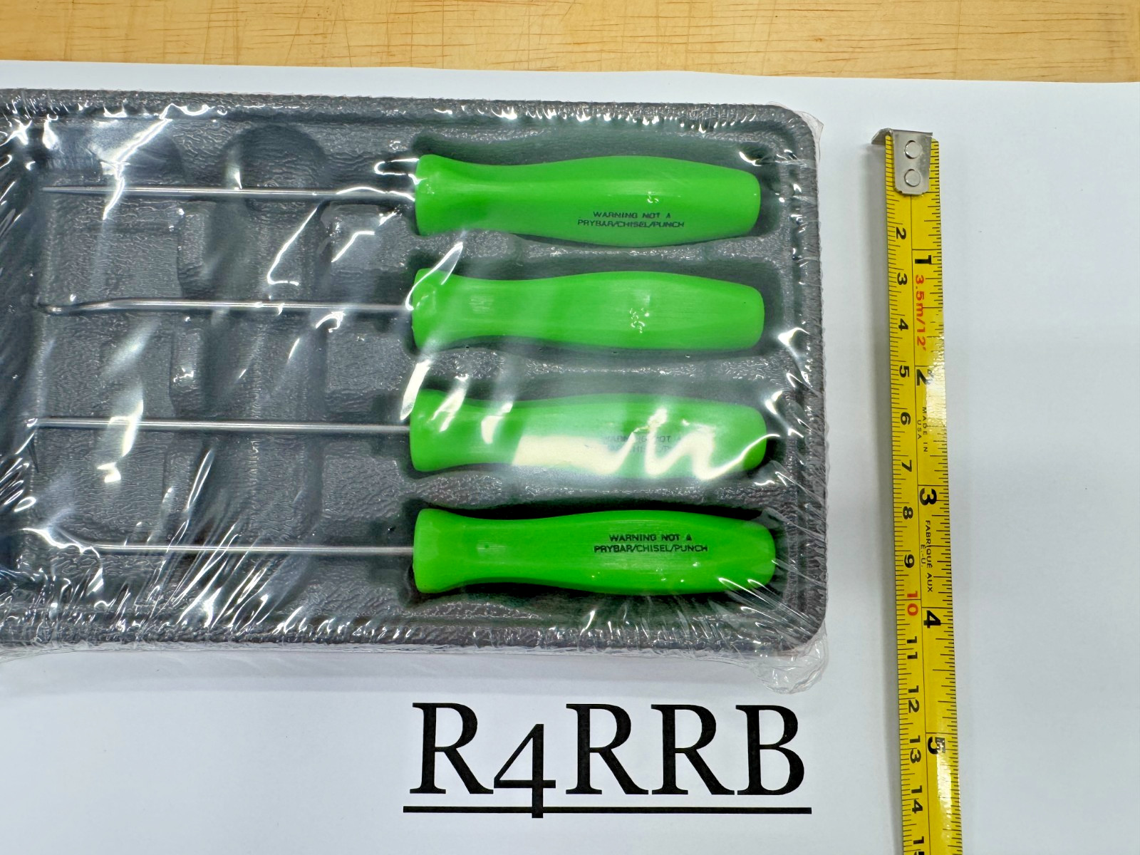 Snap-on Tools USA RARE NOS GREEN Mini Hard Handle Awl Hook Pick Set ASA204BG