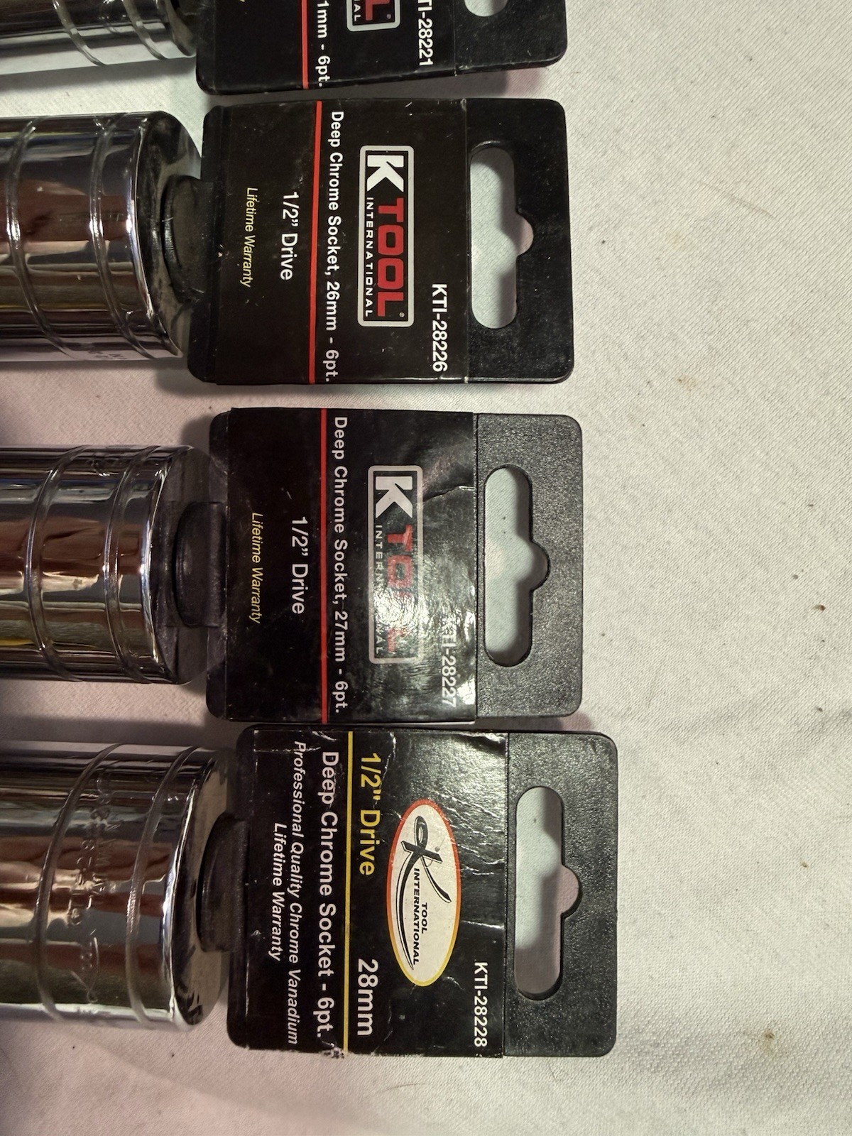 New K Tool 1/2” Drive Deep Metric Socket Set. 17 Pieces From 10mm To 28mm