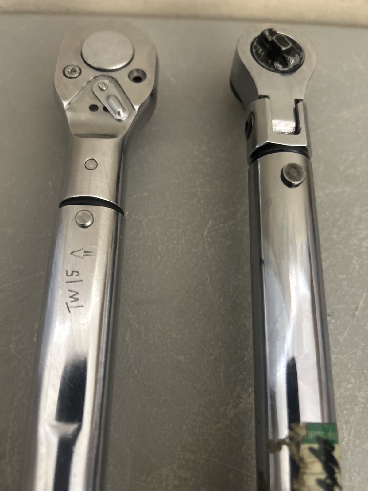 2 Torque Wrenches 1/2” And 3/8” Unknown Brand/ For Parts Or Repair