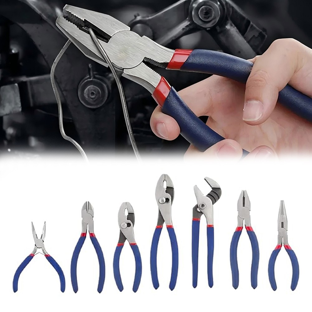 Set of 7 For DIY Pliers Long Nose Slip Joint Tool for Home Improvement