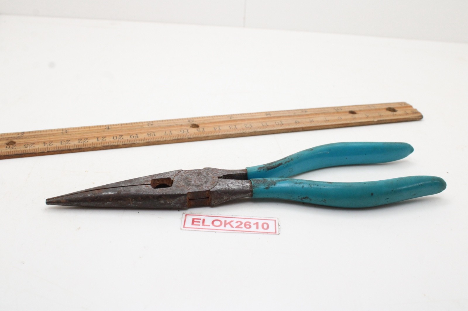 Channellock 317 8″ Straight Nose Blue Rubber Handle Pliers USA