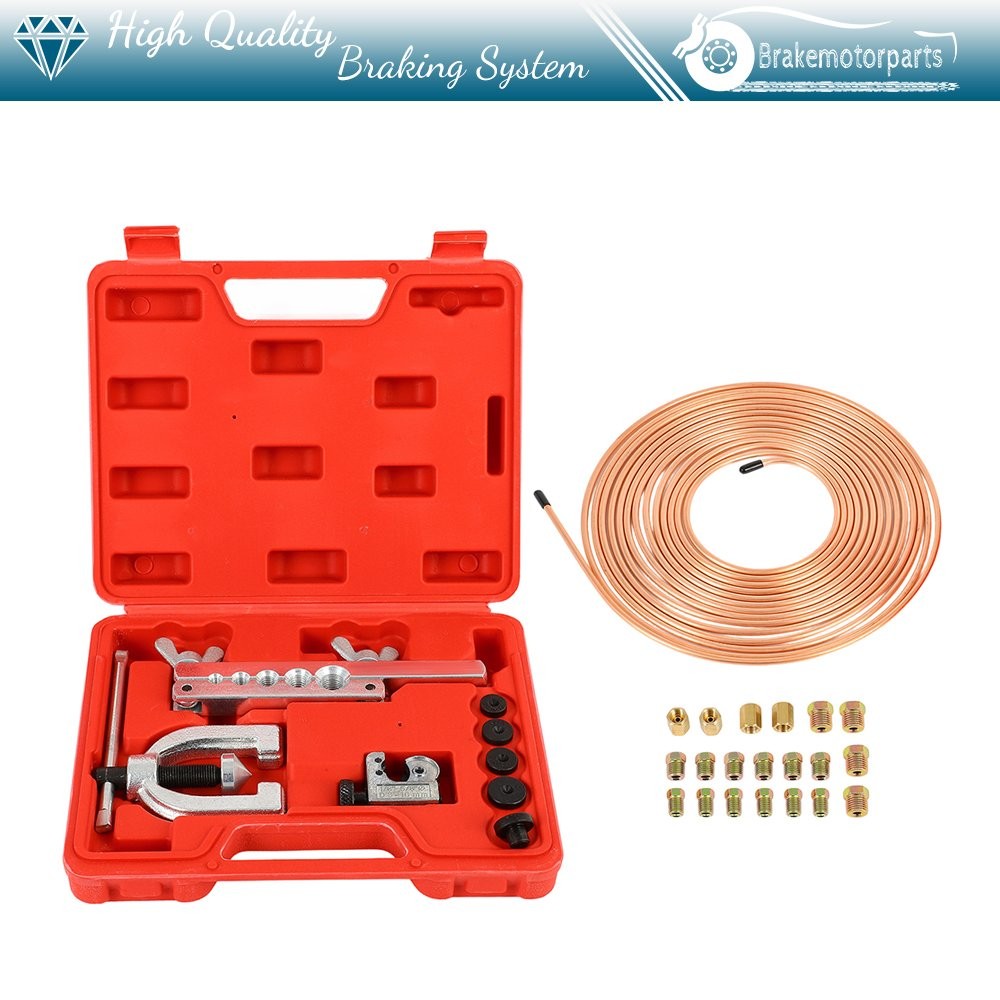 ✅25FT 1/4 Copper Coated Brake Line Kit – Upgraded Brake Line Flaring Kit Brake