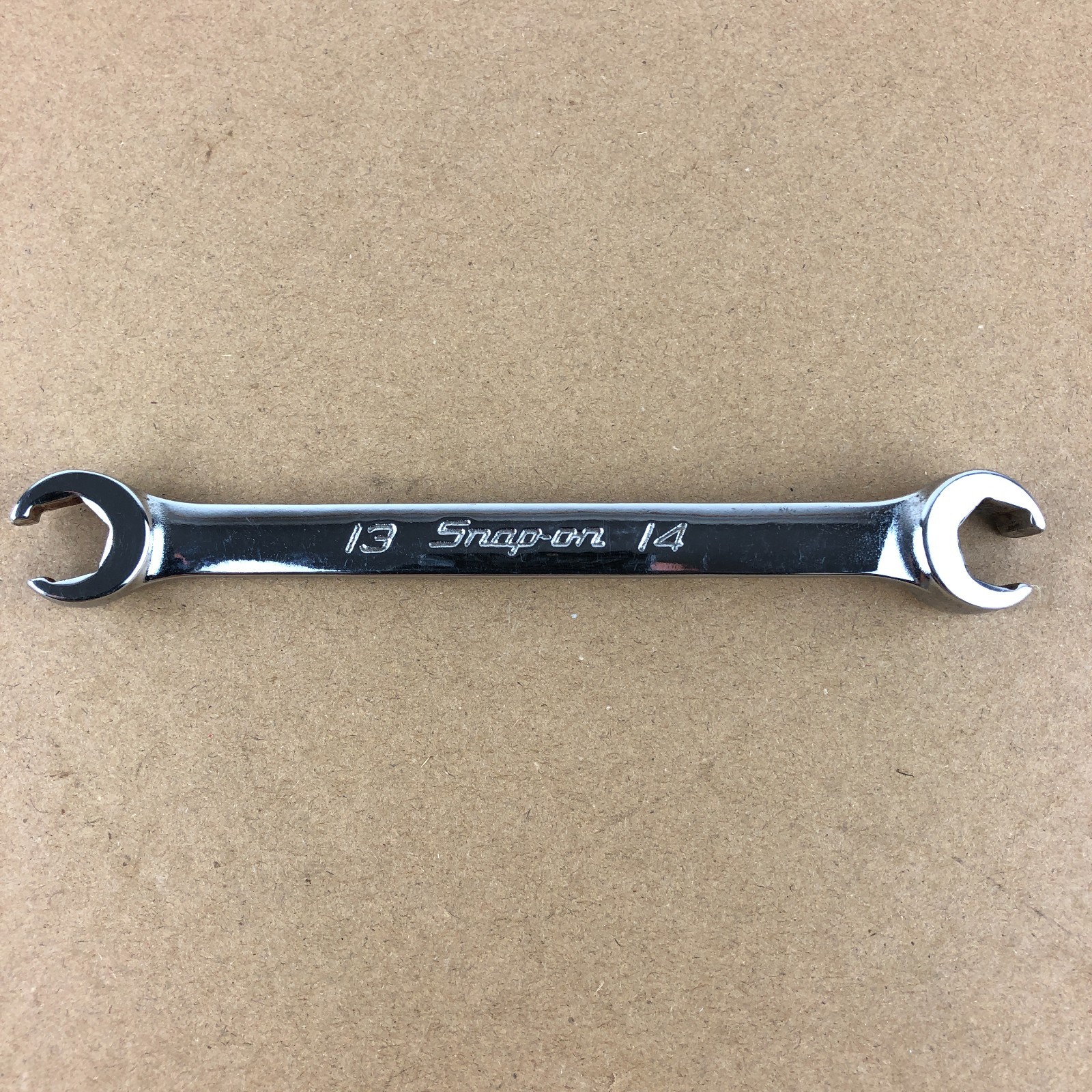 Snap On RXFMS1314B 13mm & 14mm Open End Line Flare Nut Wrench USA Flank Drive