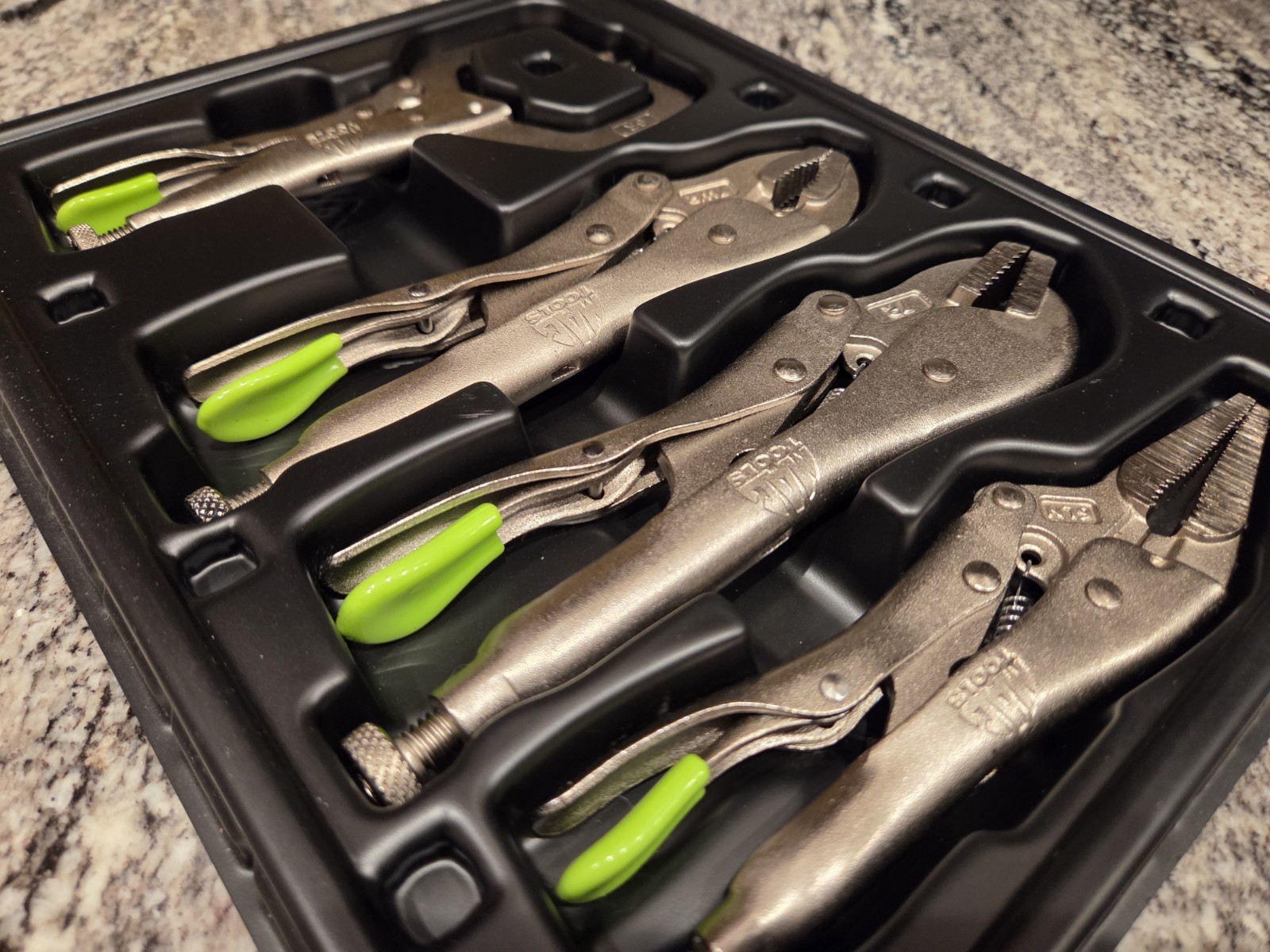 Mac Tools 4-PC. Trigger Release Locking Pliers Set – GREEN