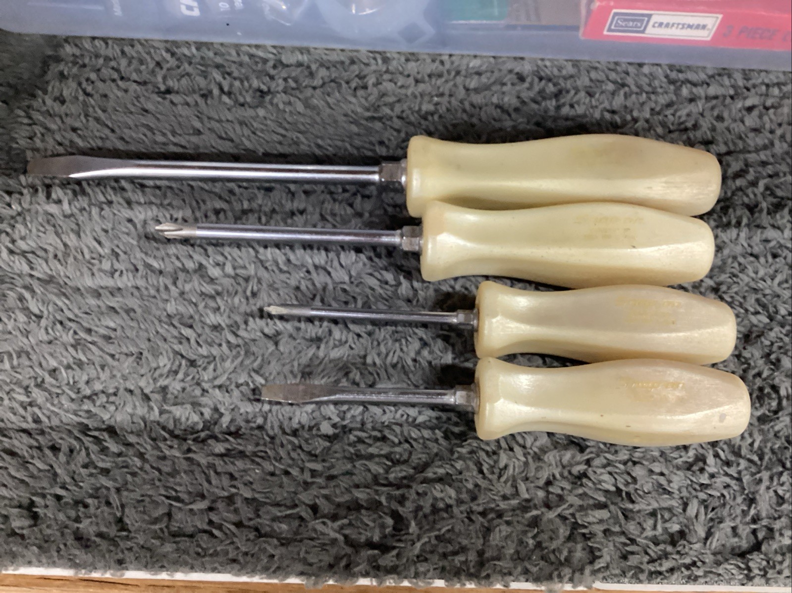 Snap On Anniversary Hard Handle Pearl Screwdriver Set 4 Pieces