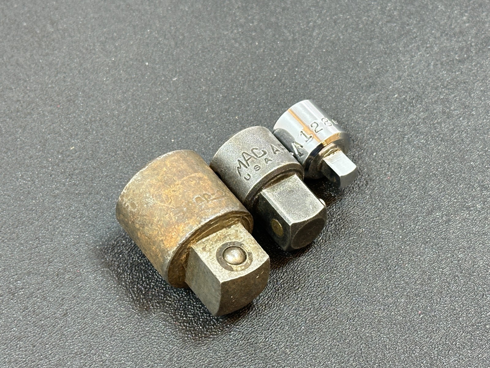 Sna-On & MAC Tools USA 3pc Adapter Set Lot, MAC AP1216 A128 & 1/2” to 3/4” Drive