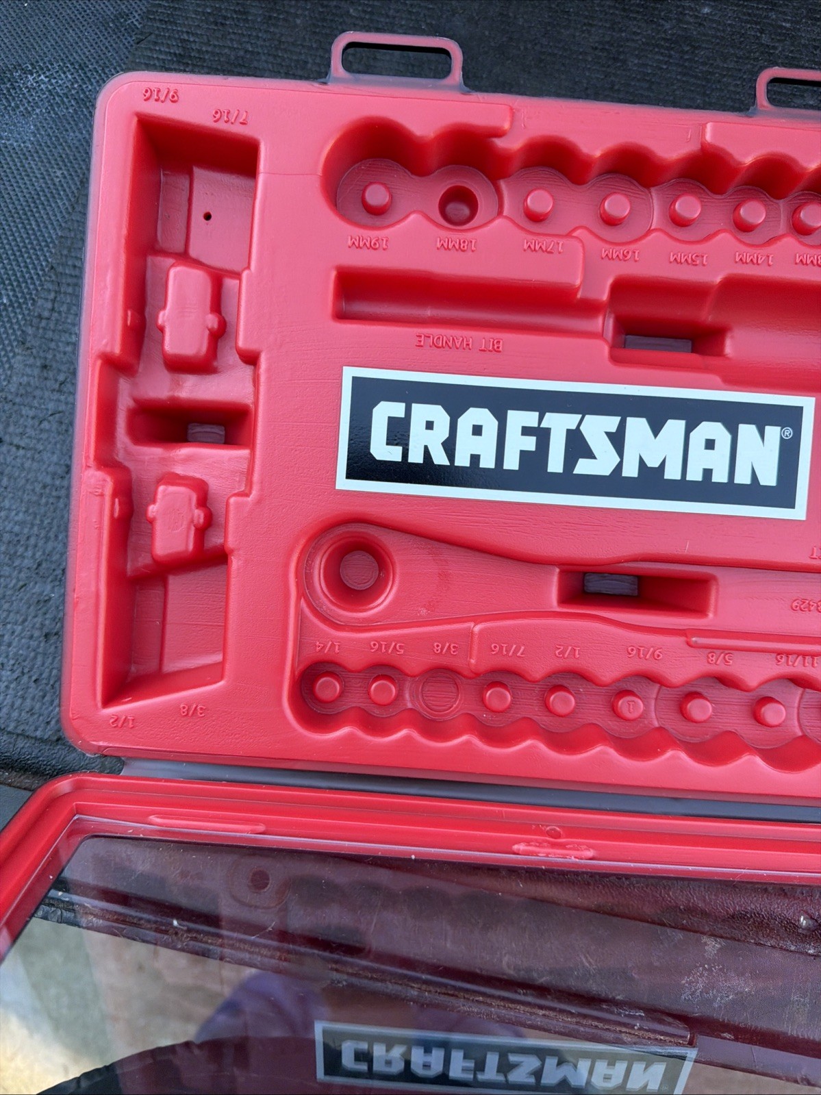 Sears Craftsman USA Nos CASE ONLY for 29pc Socket Set 33429 Metric SAE 3/8”