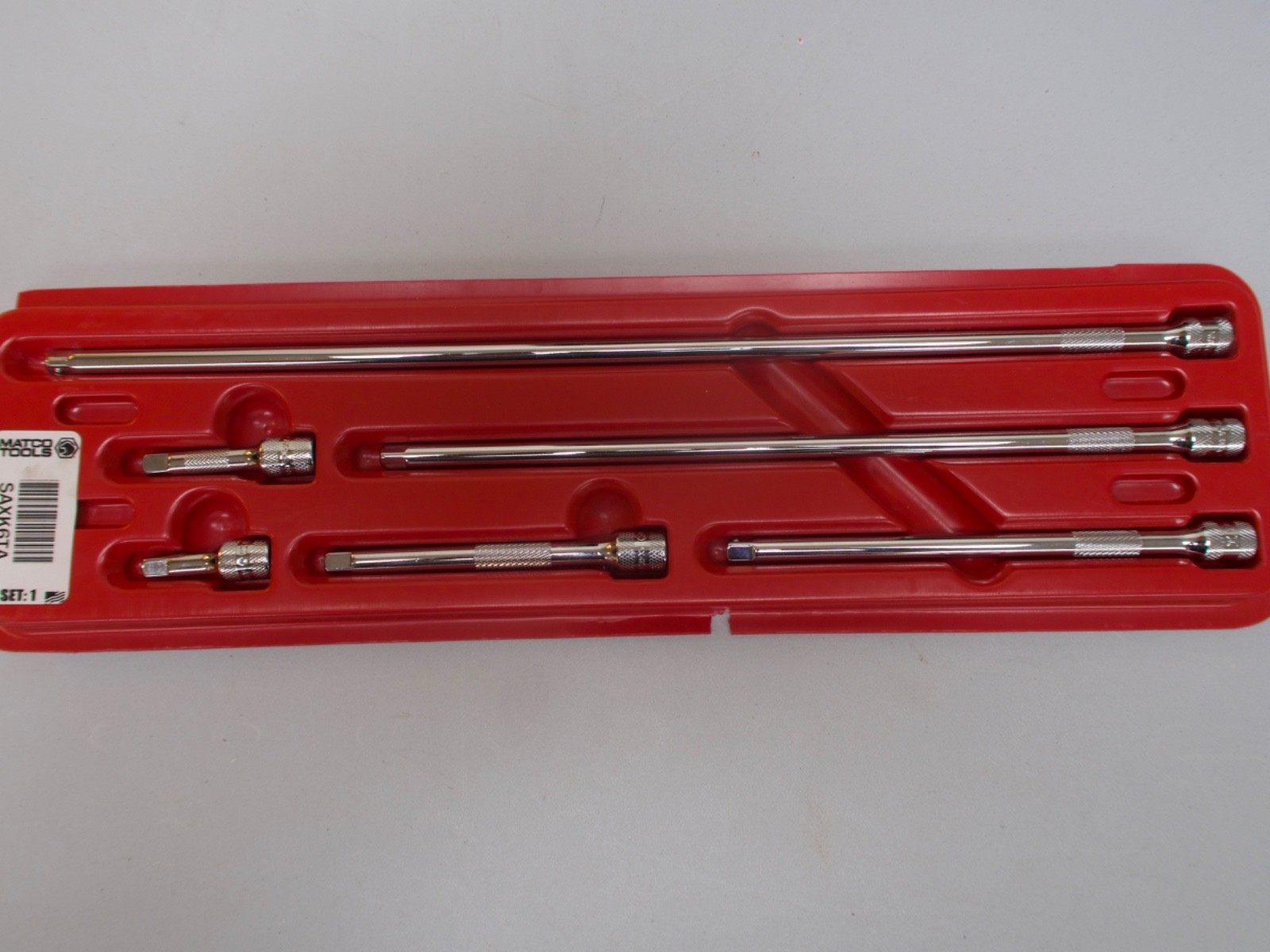 Matco Tools SAXK6TA 6 Pieces 1/4″ Drive Chrome Extension Set, New Open Box