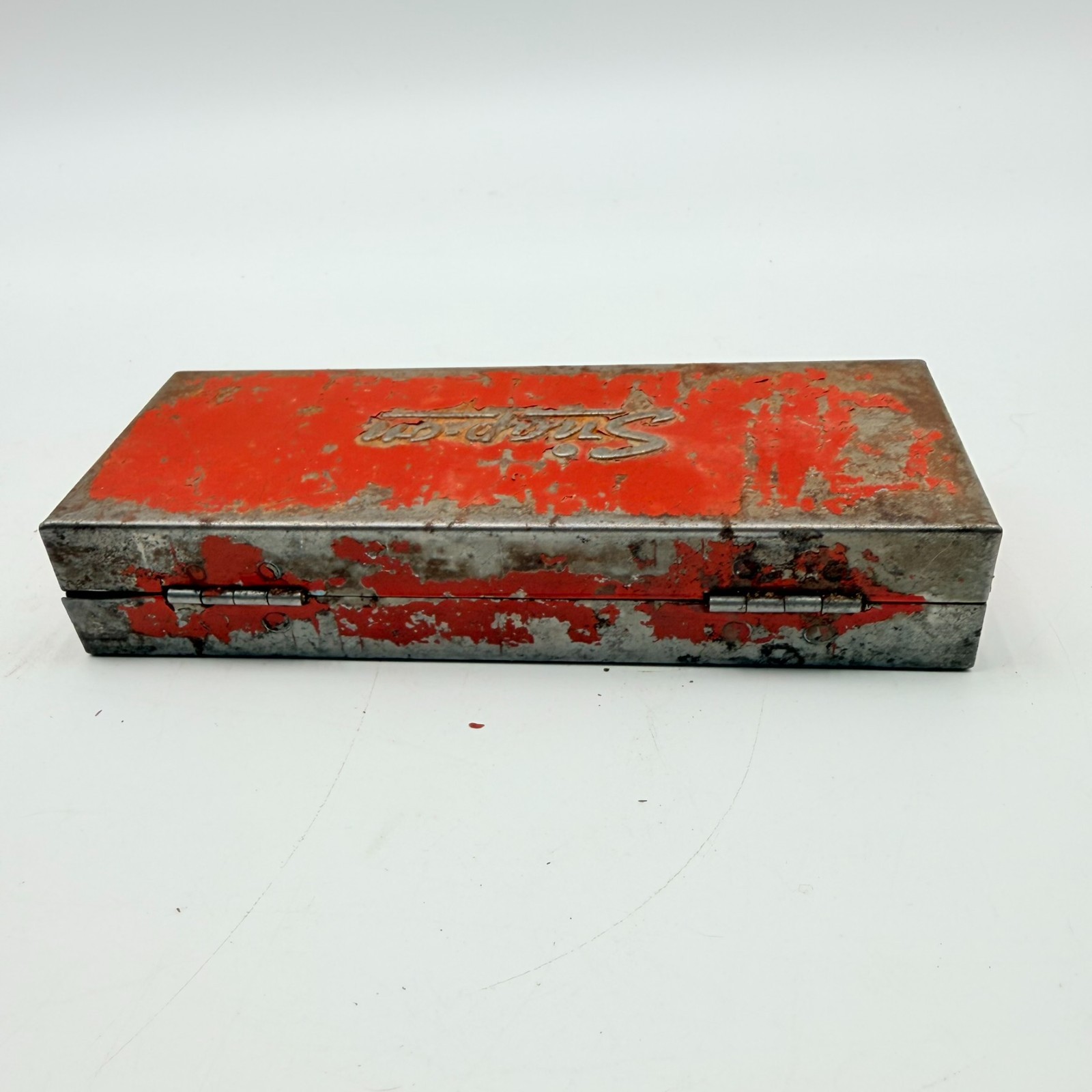 Vintage Snap-On Socket Set w/ Metal Box 7 SAE Sockets 1/4″ Drive USA