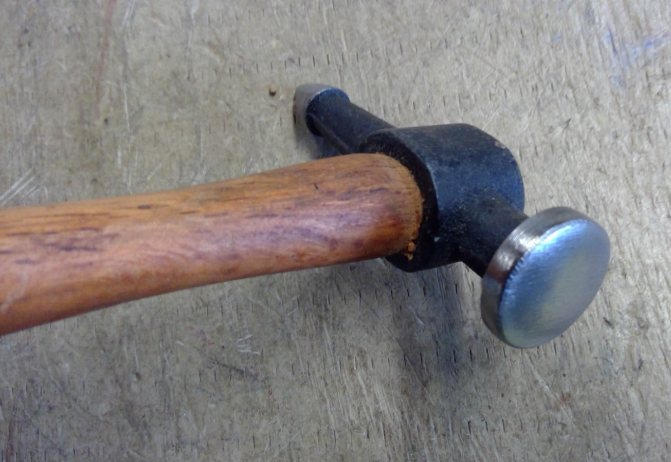 Vintage Auto Body Hammer 1-1/8″ Round Face & tapers point 1 1/2″ Long