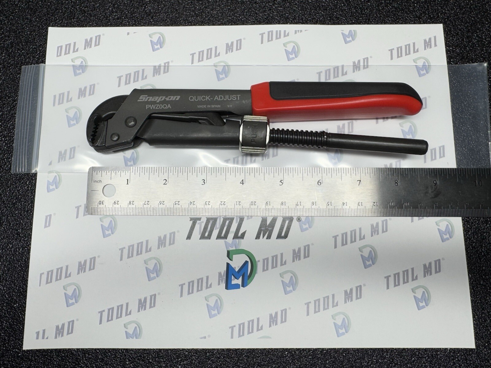 Snap-on Tools NEW RED 8-5/8″ Soft Grip Quick Adjust Pliers Wrench PWZ0QA