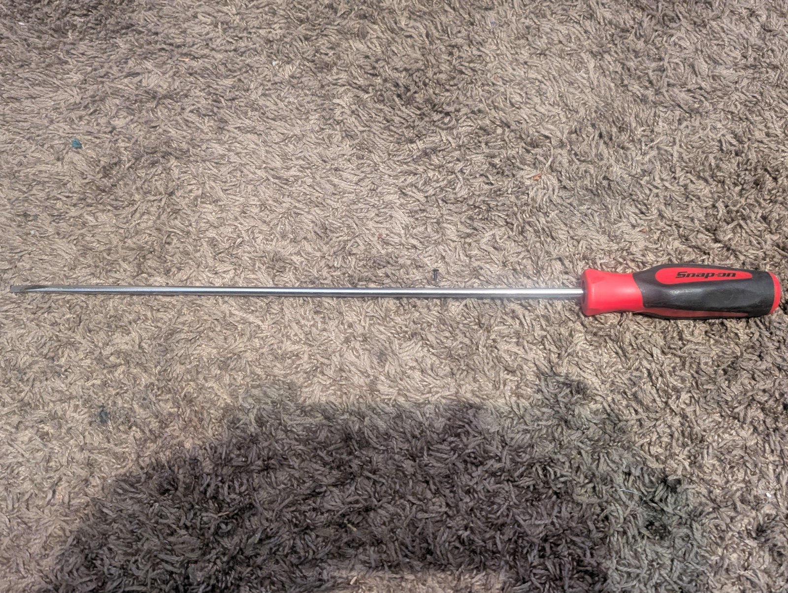 Snap On sgd4120b flat tip soft grip cabinet screwdriver 20-3/4” long red