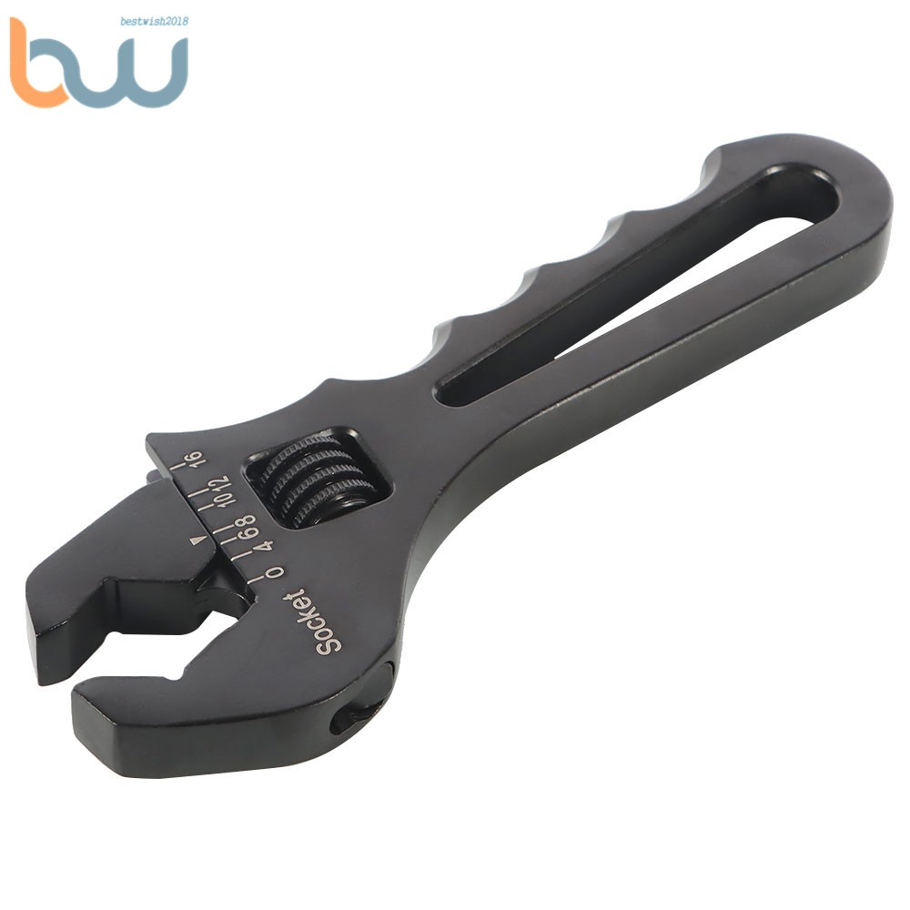 One Black Adjustable Wrench Aluminum Tool Spanner 3AN-16AN For Hose End Fitting