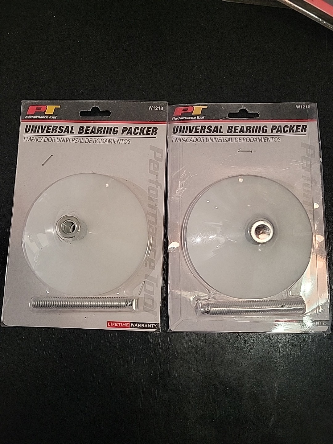 Performance Tool Universal Wheel Bearing Packer W1218. New 2 Pack.