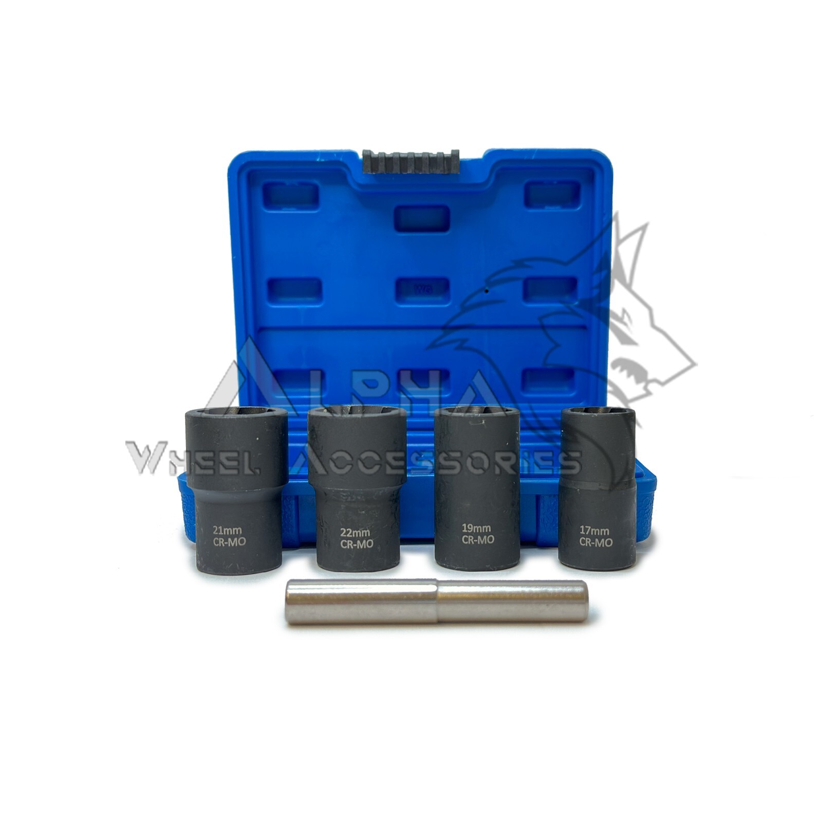 5Pc Wheel Lug Nut Remover 1/2″ Drive Twist Socket Kit Remove Damaged Locked Nuts