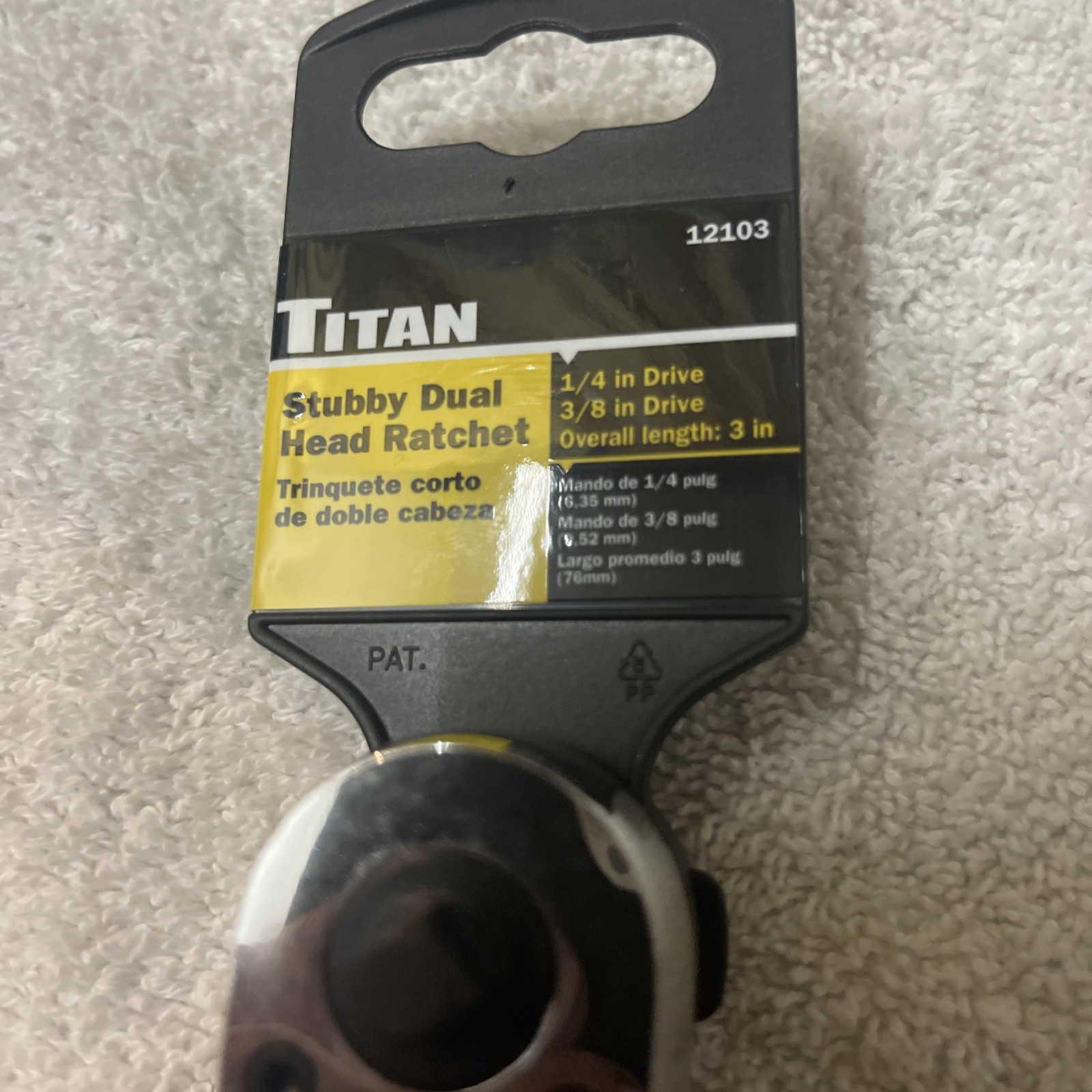 Titan 12103 MINI Dual Head Ratchet – 1/4-Inch / 3/8-Inch Dual Drive x 4-1/8 long