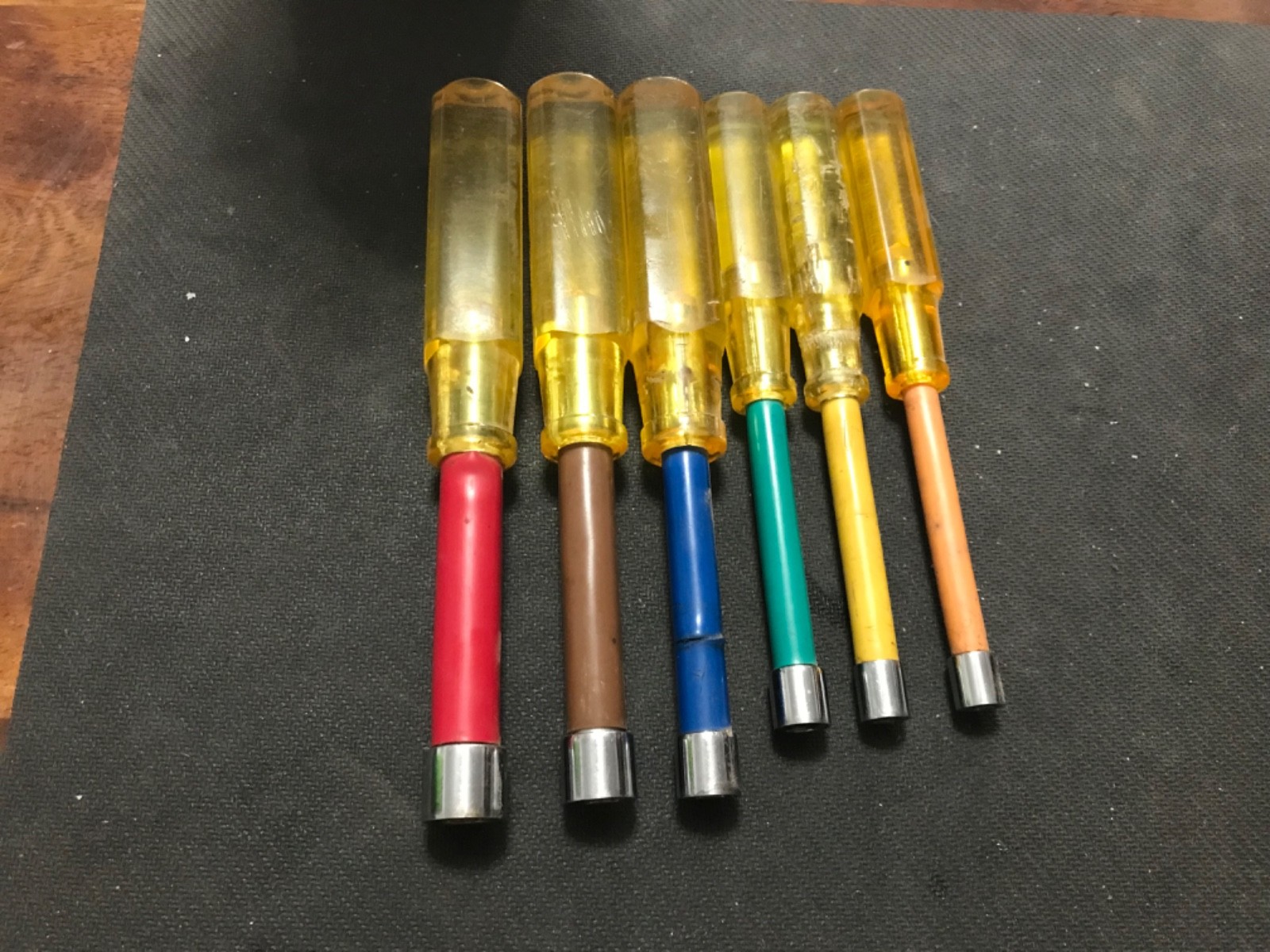 Vintage 6 Piece Snap On Tools Insulated Nut Driver 9/32 – 1/2 Set ND Series