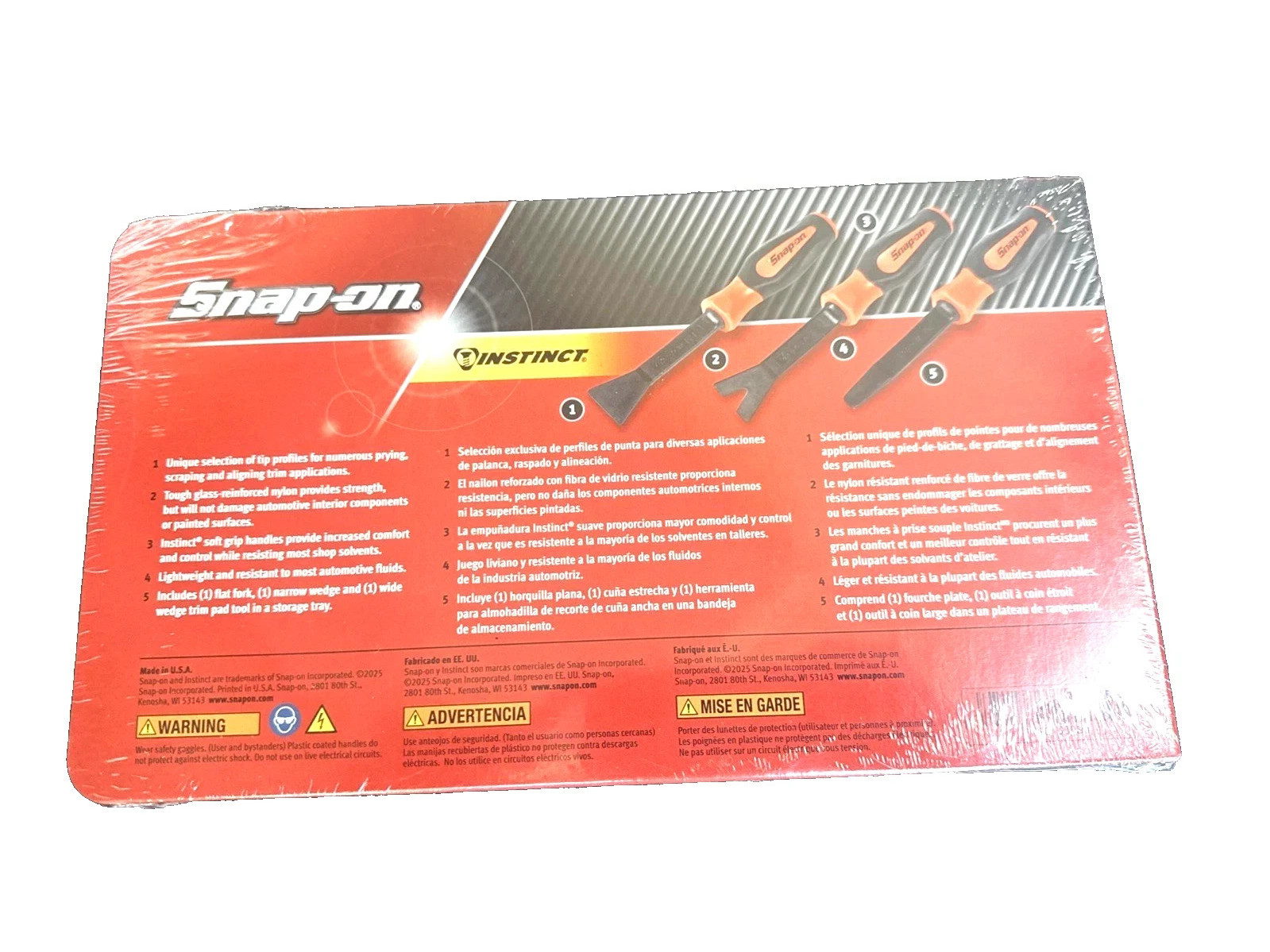 Snap on ORANGE 3 Piece Non-Marring Trim Pad Tool Set PKSGT300BO New Sealed