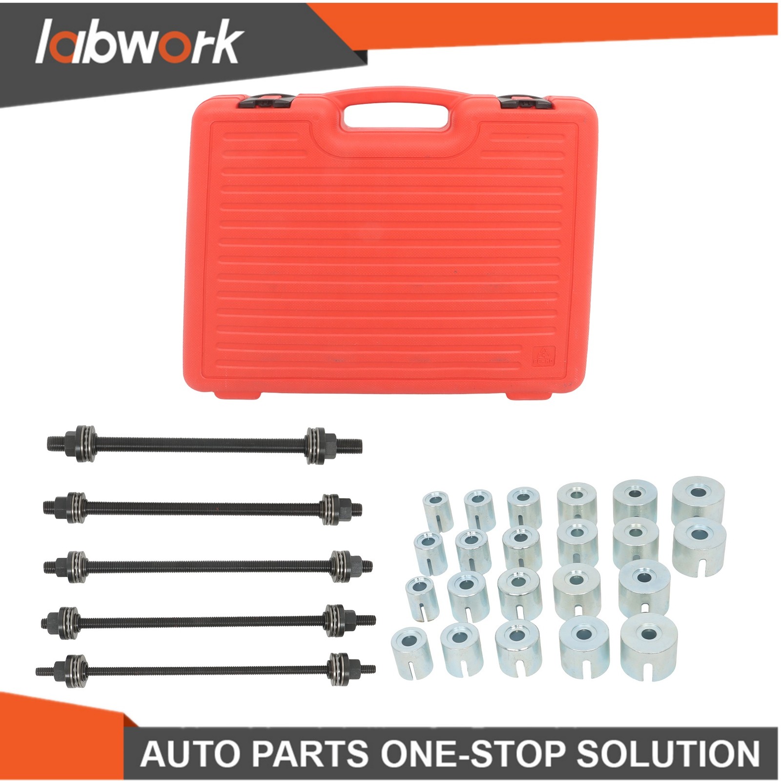 Labwork 27Pcs Press and Pull Sleeve Kit Bush Bearing Removal Insertion Tool