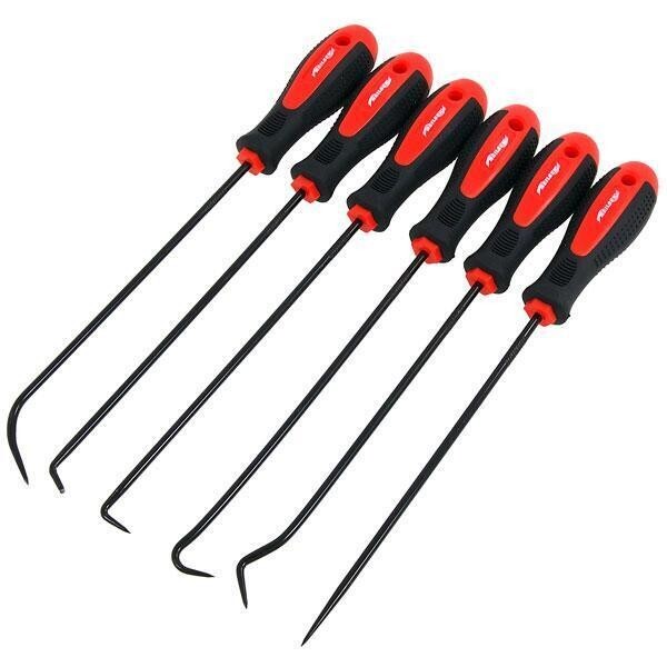 Neilsen 6pc Extra Long Hook And Pick Set CT2760 Straight 90 degree Double Angle