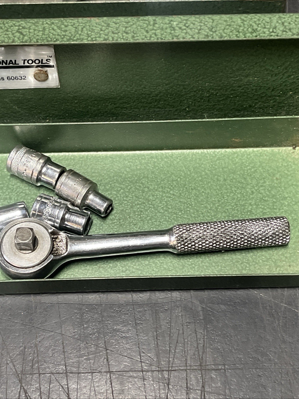 SK Tools 2 Incomplete 1/4” Drive Socket Sets W/ Ratchets & Metal Cases USA Made