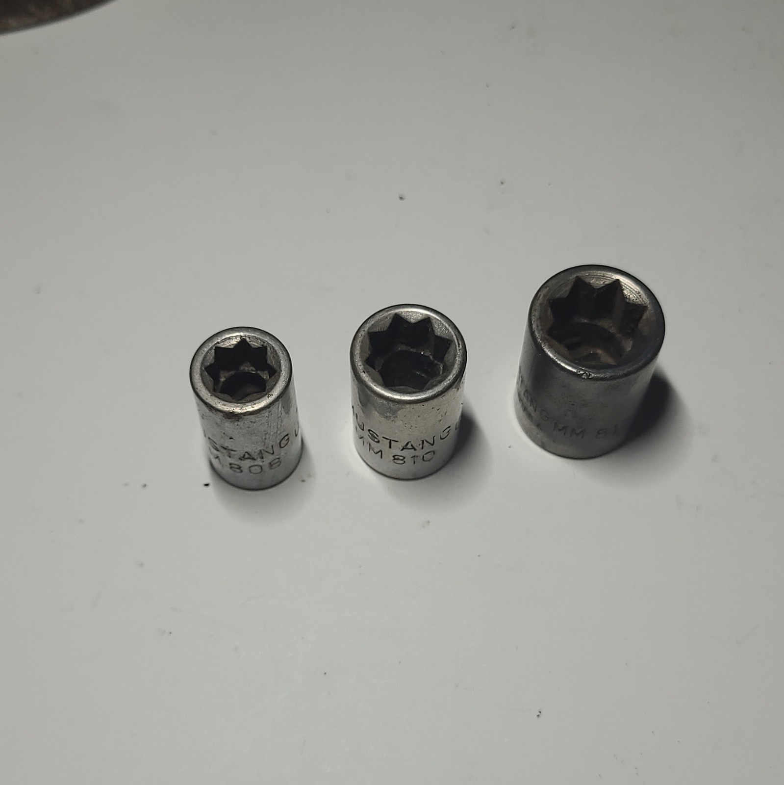 Mustang 1/4″ Drive 8 Point Sockets 3/8 MM812 5/16 MM810 1/4 MM808