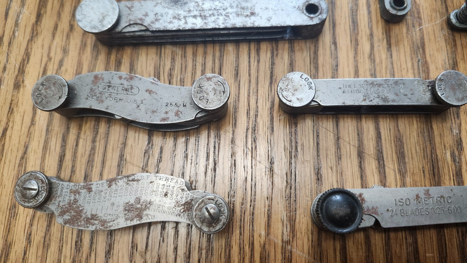 Lot (15) Machinist FEELER GAUGE SET – Screw Thread Pitch Gage Measuring tools