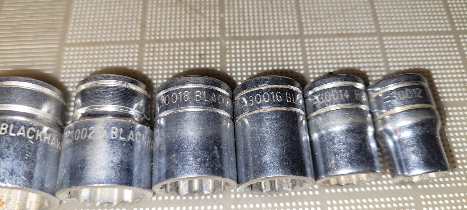 Blackhawk USA 3/8″ Dr SAE 8Pc Socket Set 12Pt 3/8″-13/16″ Vintage Very Nice!